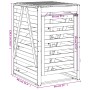Cobertizo para cubos de basura madera pino blanco 84x90x128,5cm de vidaXL, Soportes para contenedores de residuos - Ref: Foro...