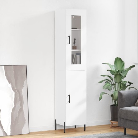 Aparador alto madera contrachapada blanco 34,5x34x180 cm de vidaXL, Aparadores - Ref: Foro24-3199177, Precio: 110,04 €, Descu...