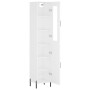 Aparador alto madera contrachapada blanco 34,5x34x180 cm de vidaXL, Aparadores - Ref: Foro24-3199177, Precio: 110,04 €, Descu...