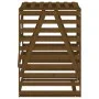 Cobertizo cubos de basura madera pino marrón miel 84x90x128,5cm de vidaXL, Soportes para contenedores de residuos - Ref: Foro...