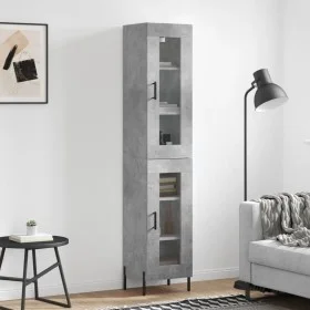 Aparador de madera contrachapada gris hormigón 34,5x34x180 cm de vidaXL, Aparadores - Ref: Foro24-3199437, Precio: 106,37 €, ...