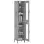 Aparador de madera contrachapada gris hormigón 34,5x34x180 cm de vidaXL, Aparadores - Ref: Foro24-3199437, Precio: 107,69 €, ...
