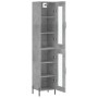 Aparador de madera contrachapada gris hormigón 34,5x34x180 cm de vidaXL, Aparadores - Ref: Foro24-3199437, Precio: 107,69 €, ...