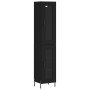 Aparador de madera contrachapada negro 34,5x34x180 cm de vidaXL, Aparadores - Ref: Foro24-3199434, Precio: 108,97 €, Descuent...