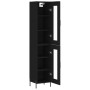 Aparador de madera contrachapada negro 34,5x34x180 cm de vidaXL, Aparadores - Ref: Foro24-3199434, Precio: 108,97 €, Descuent...
