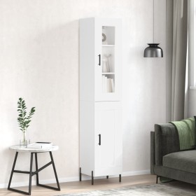 Aparador alto madera contrachapada blanco 34,5x34x180 cm de vidaXL, Aparadores - Ref: Foro24-3199497, Precio: 110,74 €, Descu...