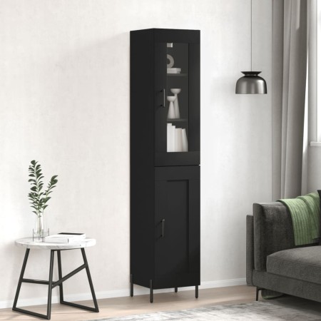 Aparador de madera contrachapada negro 34,5x34x180 cm de vidaXL, Aparadores - Ref: Foro24-3199498, Precio: 111,38 €, Descuent...
