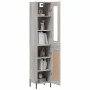 Tall Sonoma gray plywood sideboard 34.5x34x180 cm by vidaXL, Sideboards - Ref: Foro24-3199503, Price: 110,03 €, Discount: %
