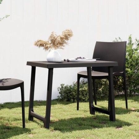 Mesa de camping aspecto de madera PP gris antracita 79x56x64 cm de vidaXL, Mesas de jardín - Ref: Foro24-364735, Precio: 57,5...