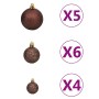 Árbol de Navidad preiluminado con luces y bolas rosa 150 cm en Decoración Festiva y Estacional | Comprar online en Foru.es