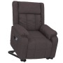 Sillón elevable tela marrón oscuro en Sillones | Comprar online en Foru.es