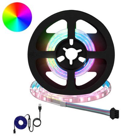 Tira LED 4 pcs Negro y Transparente 40 x 0,8 x 0,3 cm en Iluminación para el hogar | Comprar online en Foru.es