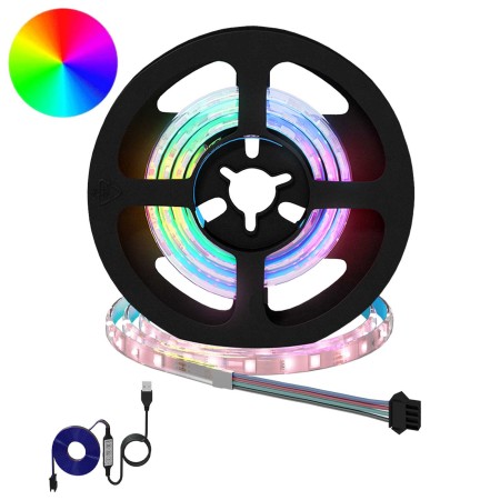 Tira LED 4 pcs Negro y Transparente 55 x 0,8 x 0,3 cm en Iluminación para el hogar | Comprar online en Foru.es