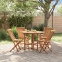Set de comedor de jardín plegable 5 pzas madera maciza de teca en Conjuntos de jardín | Comprar online en Foru.es