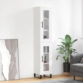 Aparador alto madera contrachapada blanco 34,5x34x180 cm de vidaXL, Aparadores - Ref: Foro24-3199449, Precio: 109,06 €, Descu...