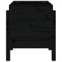Jardinera de madera maciza de pino negro 62x50x57 cm de vidaXL, Maceteros y jardineras - Ref: Foro24-825209, Precio: 71,98 €,...