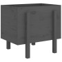 Jardinera de madera maciza de pino gris 62x50x57 cm de vidaXL, Maceteros y jardineras - Ref: Foro24-825207, Precio: 51,26 €, ...