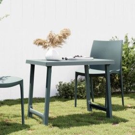 Mesa de camping con aspecto de madera PP verde 79x56x64 cm de vidaXL, Mesas de jardín - Ref: Foro24-364736, Precio: 52,16 €, ...