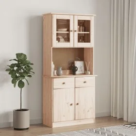 Tall solid pine wood cabinet 77x35x165 cm by vidaXL, Sideboards - Ref: Foro24-3187773, Price: 235,67 €, Discount: %