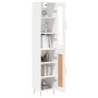 Aparador alto madera contrachapada blanco brillo 34,5x34x180 cm de vidaXL, Aparadores - Ref: Foro24-3199483, Precio: 108,05 €...