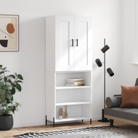 Aparador alto madera contrachapada blanco 69,5x34x180 cm de vidaXL, Aparadores - Ref: Foro24-3200073, Precio: 128,60 €, Descu...