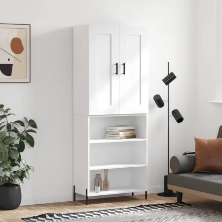 Aparador alto madera contrachapada blanco 69,5x34x180 cm de vidaXL, Aparadores - Ref: Foro24-3200073, Precio: 125,13 €, Descu...