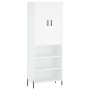 Aparador alto madera contrachapada blanco 69,5x34x180 cm de vidaXL, Aparadores - Ref: Foro24-3200073, Precio: 128,60 €, Descu...