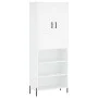 Aparador alto madera contrachapada blanco 69,5x34x180 cm de vidaXL, Aparadores - Ref: Foro24-3200073, Precio: 125,13 €, Descu...