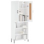 Aparador alto madera contrachapada blanco 69,5x34x180 cm de vidaXL, Aparadores - Ref: Foro24-3200073, Precio: 128,60 €, Descu...