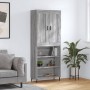 Aparador alto madera contrachapada gris sonoma 69,5x34x180 cm de vidaXL, Aparadores - Ref: Foro24-3200087, Precio: 125,04 €, ...