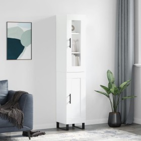 Aparador alto madera contrachapada blanco 34,5x34x180 cm de vidaXL, Aparadores - Ref: Foro24-3199513, Precio: 109,11 €, Descu...
