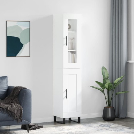 Aparador alto madera contrachapada blanco 34,5x34x180 cm de vidaXL, Aparadores - Ref: Foro24-3199513, Precio: 109,11 €, Descu...