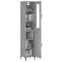 Aparador de madera contrachapada gris hormigón 34,5x34x180 cm de vidaXL, Aparadores - Ref: Foro24-3199173, Precio: 104,16 €, ...