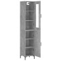 Aparador de madera contrachapada gris hormigón 34,5x34x180 cm de vidaXL, Aparadores - Ref: Foro24-3199173, Precio: 104,16 €, ...