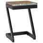 Mesa de centro madera maciza de teca y polirresina 30x30x50 cm de vidaXL, Mesas de centro - Ref: Foro24-281649, Precio: 72,08...