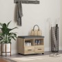 Banco de entrada con cojín Roble Sonoma 60 x 38 x 46 cm en Bancos para recibidores y almacenamiento | Comprar online en Foru.es