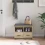 Banco de entrada con cojín Roble Sonoma 60 x 38 x 46 cm en Bancos para recibidores y almacenamiento | Comprar online en Foru.es