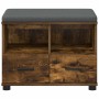 Banco de entrada con cojín Roble ahumado 60 x 38 x 46 cm en Bancos para recibidores y almacenamiento | Comprar online en Foru.es