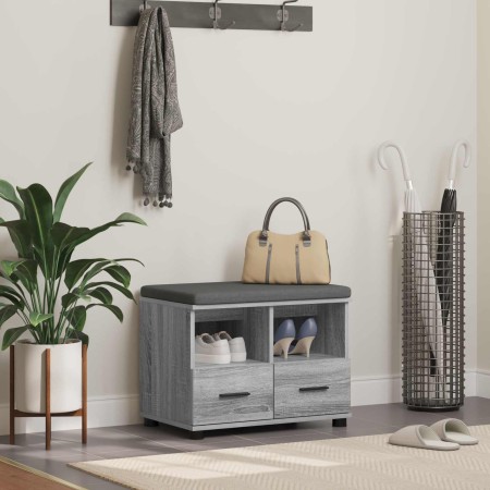 Banco de entrada con cojín Gris Sonoma 60 x 38 x 46 cm en Bancos para recibidores y almacenamiento | Comprar online en Foru.es