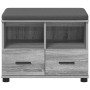 Banco de entrada con cojín Gris Sonoma 60 x 38 x 46 cm en Bancos para recibidores y almacenamiento | Comprar online en Foru.es
