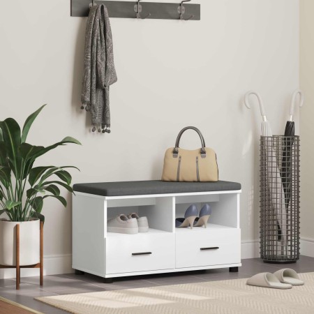 Banco de entrada 80 x 38 x 46 cm Melamina y Tela de Tapicería en Bancos para recibidores y almacenamiento | Comprar online en Fo