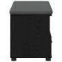 Banco de entrada con cojín Roble Negro 80 x 38 x 46 cm en Bancos para recibidores y almacenamiento | Comprar online en Foru.es