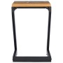 Mesa de centro madera maciza de teca y polirresina 30x30x50 cm de vidaXL, Mesas de centro - Ref: Foro24-281649, Precio: 72,08...