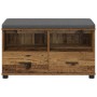 Banco de entrada con cojín Madera vieja 80 x 38 x 46 cm en Bancos para recibidores y almacenamiento | Comprar online en Foru.es