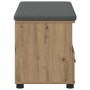 Banco de entrada con cojín Roble artesanal 80 x 38 x 46 cm en Bancos para recibidores y almacenamiento | Comprar online en Foru.