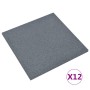 Losetas de goma protección de caídas 12 uds gris 50x50x3 cm en Materiales de construcción | Comprar online en Foru.es