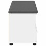Banco de entrada 100 x 38 x 46 cm Melamina y Tela de Tapicería en Bancos para recibidores y almacenamiento | Comprar online en F