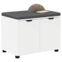 Banco de entrada con cojín con almacenamiento 60 x 38 x 46 cm en Bancos para recibidores y almacenamiento | Comprar online en Fo