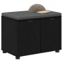 Banco de entrada con cojín Roble Negro 60 x 38 x 46 cm en Bancos para recibidores y almacenamiento | Comprar online en Foru.es