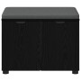 Banco de entrada con cojín Roble Negro 60 x 38 x 46 cm en Bancos para recibidores y almacenamiento | Comprar online en Foru.es